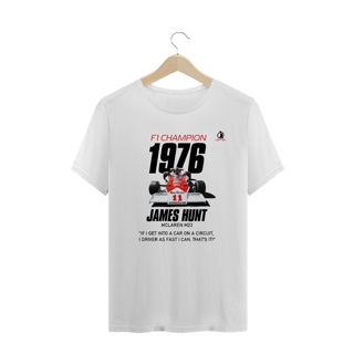 Nome do produto T-Shirt Prime Quick Racing | 1976 James Hunt F1 Mclaren M23 Champion