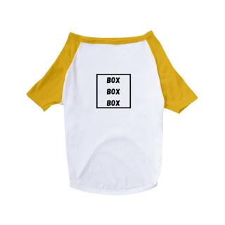 Nome do produto BOX BOX BOX - Camiseta para pet