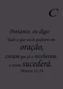 Nome do produtoMARCOS 11:24