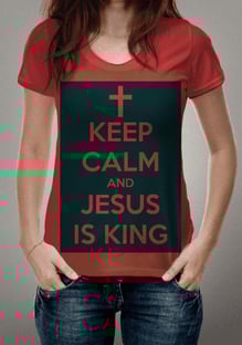Nome do produtoKEEP CALM AND JESUS IS KING
