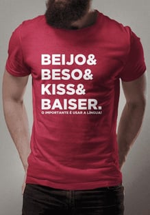 Nome do produtoBeijo & beso & kiss & baiser. O importante é usar a língua!