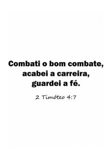 Nome do produtoCombati o bom combate...
