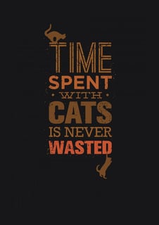 Nome do produto Time spent with cats is never wasted