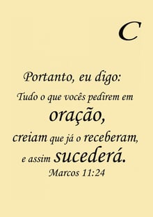 Nome do produtoMARCOS 11:24