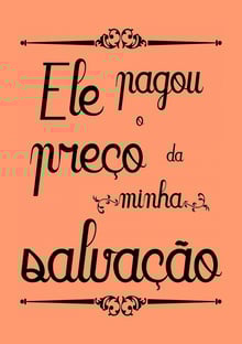 Nome do produtoEle Pagou o Preço da Minha Salvação