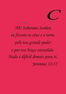 Nome do produtoJEREMIAS 32:17