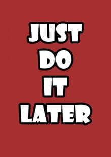 Nome do produtoJust Do It Later