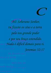 Nome do produtoJEREMIAS 32:17