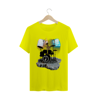 Nome do produtoCamiseta Drummer Skull - branca, vermelha, amarela.