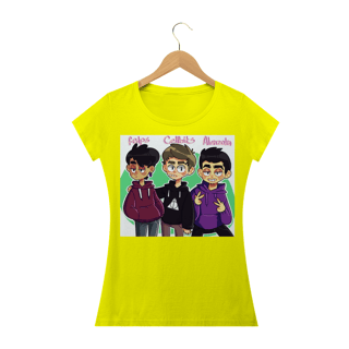 Nome do produto Camiseta Felps, Cellbit e Alanzoka ( Feminina )
