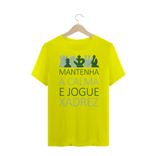 Nome do produtoCamiseta - Xadrez - Fique calmo e jogue xadrez