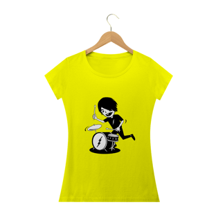 Nome do produtocamiseta feminina baterista