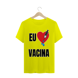 Nome do produtoCamiseta Eu Amo Vacina (diversos)