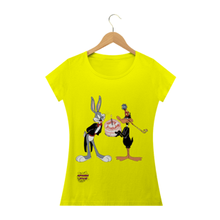 Nome do produtoPernalonga e Patolino! Camisa Feminina Baby Long Quality
