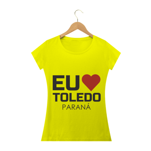 Nome do produtoCamiseta Baby Long Feminina - Eu Amo Toledo Paraná