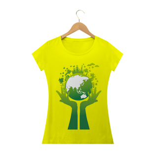 Nome do produtoCamiseta Baby Long Feminina - Planeta Sustentável