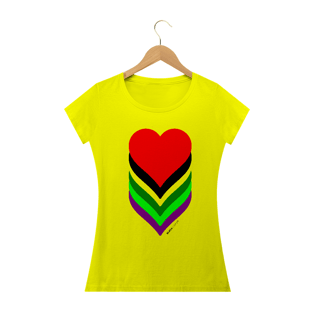 Nome do produtoCorações Coloridos, Camiseta Feminina, Bluza.com.br