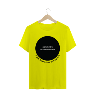 Nome do produtocamiseta feminina - por dentro estou cansada