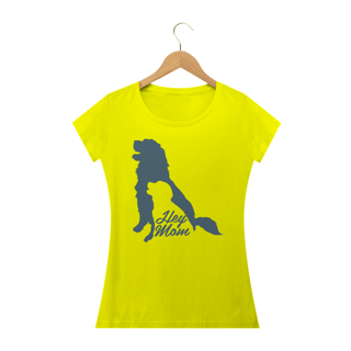 Nome do produto Camiseta Baby Long Quality Estampa Cachorro - Frase Hey Mom