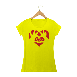 Nome do produto Camiseta Baby Long Quality Estampa Coração Mom