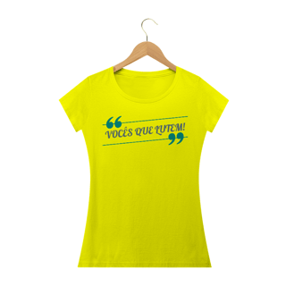 Nome do produto Camiseta Baby Long Quality Estampa Frase VOCÊS QUE LUTEM! - Azul