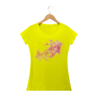 Nome do produto Camiseta Baby Long Feminina Estampa Flores Espalhadas