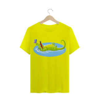 Nome do produto Camiseta Quality Masculina Estampa Jacaré Relaxando na Água