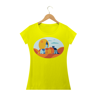 Nome do produto Camiseta Baby Long Quality Estampa Desenho Pequena Cidade