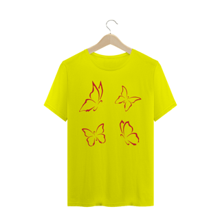 Nome do produto Camiseta Quality Estampa Desenho com 4 Borboletas