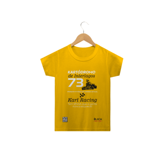 Nome do produto T-Shirt Quality Quick Racing Infantil | 1973 Kartódromo de Interlagos - 1ª Vitória em corrida oficial. [QRCode]