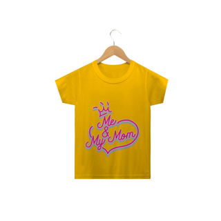 Nome do produto Camiseta Classic Infantil Estampa Coração Frase Me & My Mom