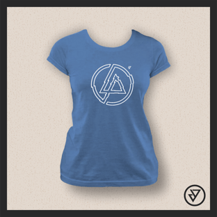 Nome do produtoCamisa Feminina Linkin Park (A Thousand Suns) - Vermelha/Azul Estonada