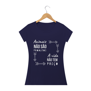 Nome do produtoT Shirt Vegana - Animais não são produtos, a vida não tem preço