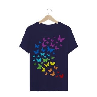 Nome do produto CAMISETA REVOADA DE BORBOLETAS ARCO IRIS