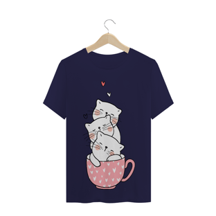 Nome do produtoCamiseta Gatinhos na Xícara (gatos)