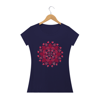 Nome do produto BABY LONG MANDALA VERMELHA FOLHAS