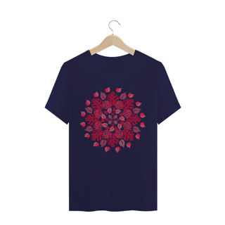 Nome do produto CAMISETA  MANDALA VERMELHA FOLHAS