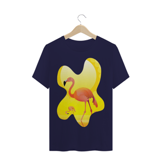 Nome do produto Camiseta Quality Estampa Garça Rosa