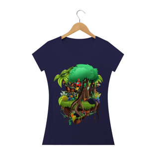 Nome do produtoCamiseta Baby Long Feminina - Ilha Flutuante