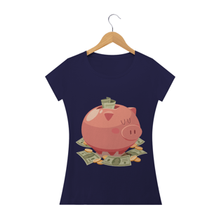 Nome do produtoCamiseta Baby Long Feminina - Porco da Poupança