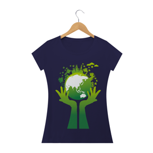 Nome do produtoCamiseta Baby Long Feminina - Planeta Sustentável