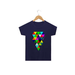 Nome do produtoTriângulos Coloridos, Camiseta Infantil, Bluza.com.br