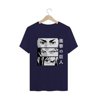 Nome do produtoT-Shirt Attack On Titan -  Erwin, Levi e Hange