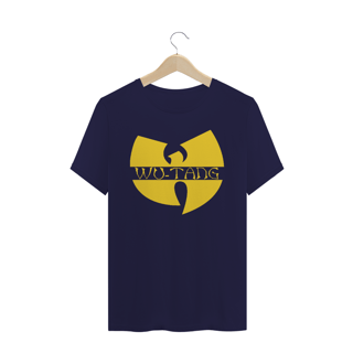 Nome do produtoCamiseta de Malha Quality Wu Tang Clan Logo Texto Tradicional Amarelo Claro