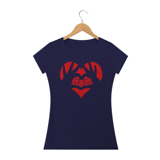 Nome do produto Camiseta Baby Long Quality Estampa Coração Mom