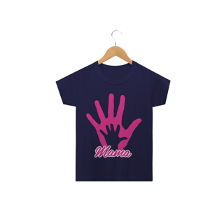 Nome do produto Camiseta Classic Infantil Estampa Mão Mamãe