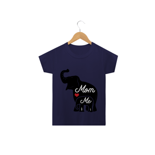 Nome do produto Camiseta Classic Infantil Estampa Elefante Frase Mom Me