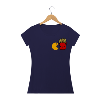 Nome do produto Camiseta Baby Long Quality Estampa PAC-MAN com Fritas