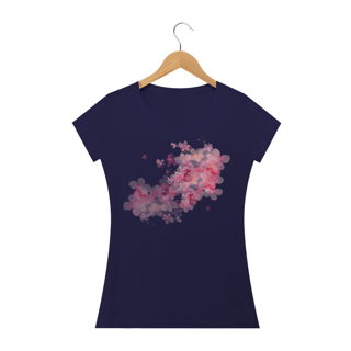 Nome do produto Camiseta Baby Long Feminina Estampa Flores Espalhadas