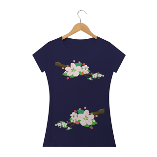 Nome do produto Camiseta Baby Long Quality Estampa Galho com Flores